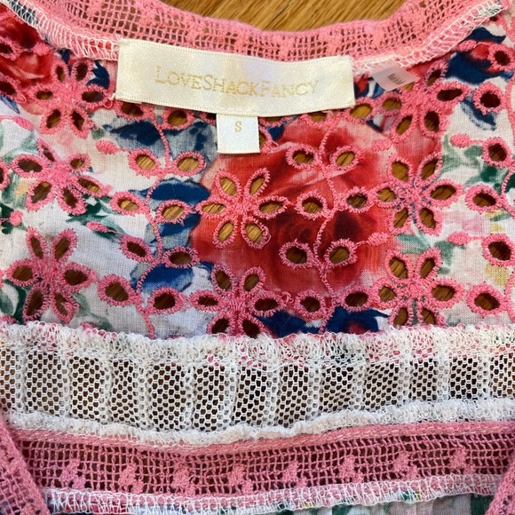 LoveShackFancy Rena Mini Dress in Rush of Red, size small - Picture 10 of 13